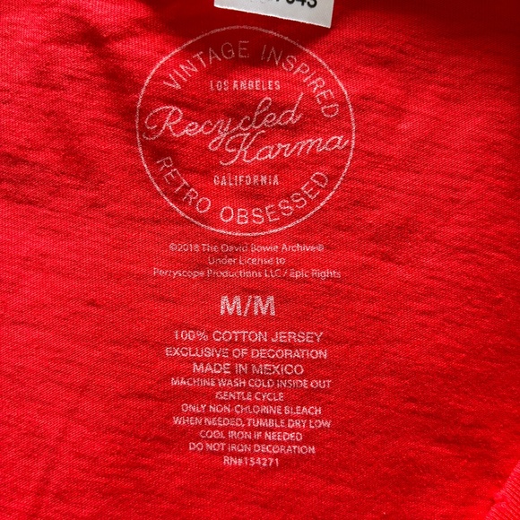 Recyled Karma David Bowie T-Shirt (NWT) - Picture 11 of 12